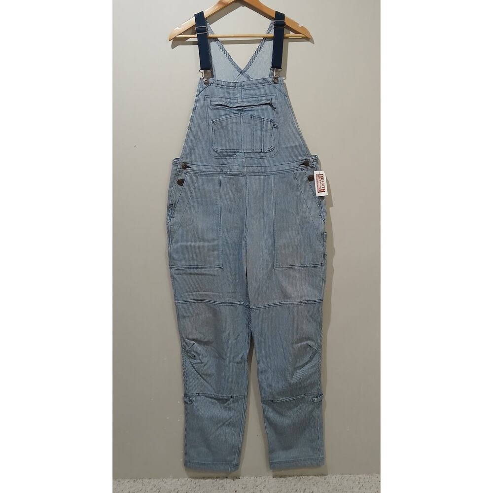 Duluth Rootstock Gardening Overalls Womens Large 31 NWT Striped Utility Workwear - Picture 13 of 13